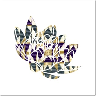 Africa Kente Pattern Lotus Flower Design Posters and Art